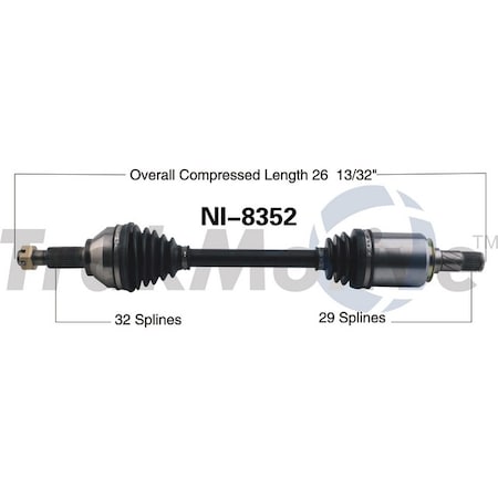 Surtrack Axle Cv Axle Shaft, Ni-8352 NI-8352